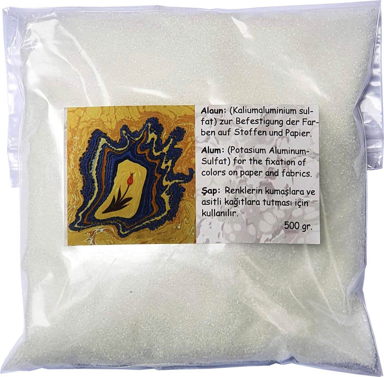 Natürliche Alaun Kristalle zur Fixierung von Farben auf Stoff und Papier – ideal für Ebru und Textilkunst